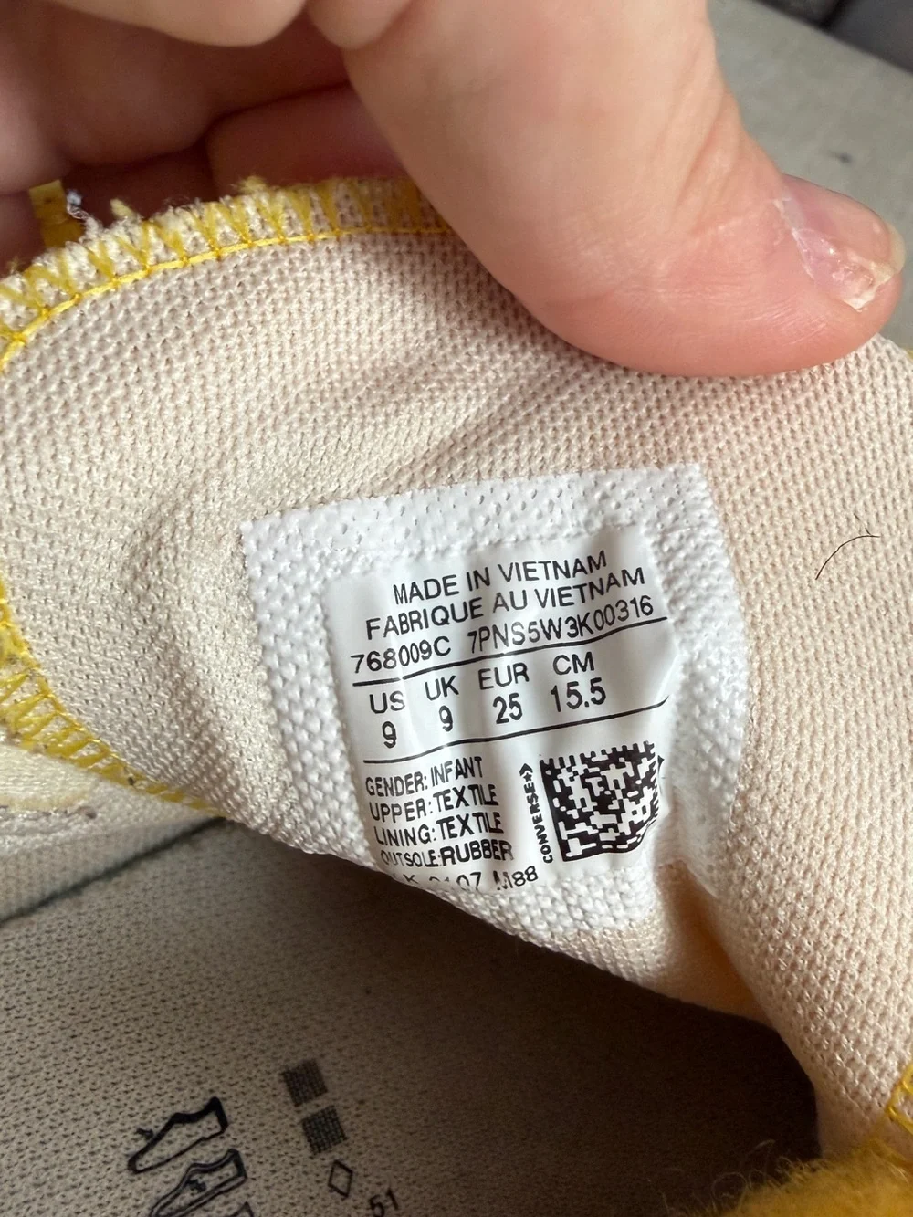 Converse Kids Yellow Canvas Slip-On Sneakers